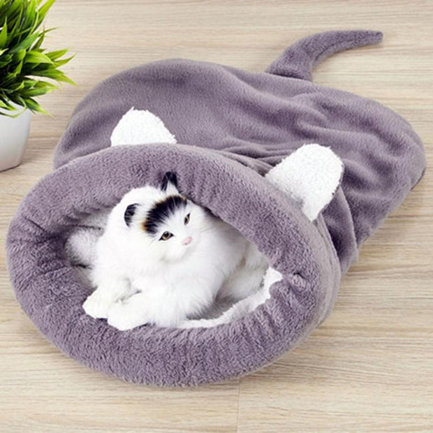 Warm Coral Bag Bed For Pet