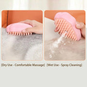 Pet Grooming Brush with Self Feature for Massage