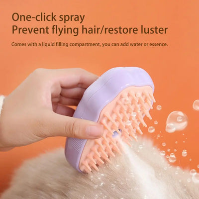 Pet Grooming Brush with Self Feature for Massage