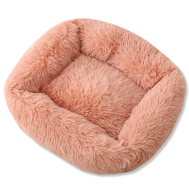 Plush Solid Color Pet Beds