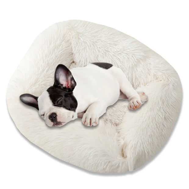 Plush Solid Color Pet Beds