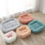 Plush Solid Color Pet Beds